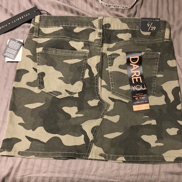 NEW NWT Celebrity Pink Camouflage Camo Mini Skirt 9 /29 - Picture 4 of 12